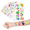 Hi Five Temporary Tattoos Five 5th Birthday Party Decorations Favors Supplies Themed Cute Stickers 10 Sheets 100 PCS Gifts for Baby Girls Boys Class School Carnival