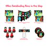 Bowling Happy Birthday Banner - Bowling Party Supplies - Bowling Party Decorations - Bowling Birthday Party Supplies - Glow Red Banner