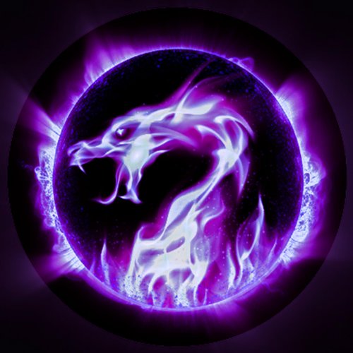 AUSTOR 7 Die DND Dice Set 7 Pieces Violet Flame Dragon Resin Dice Role Playing D and D Dice D20 D12 D10 D8 D6 D4 Sharp Edge Dungeons and Dragons Dice with Case