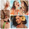 12 Sheets Valentine's Day Lip Prints Temporary Tattoos, Face Body Fake Tattoos, Hot Pink Red Black Kiss Heart Stickers Birthday Party Favors Supplies Festivals Makeup