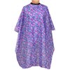 Women's Hair Cutting Cape For Salons, Haircut Cape for Barber With Adjustable Neck Snaps and Trendy Hair Swirls, Purple and Pink Shampoo Cape, Hair Cutting Cape for Adults with Snaps