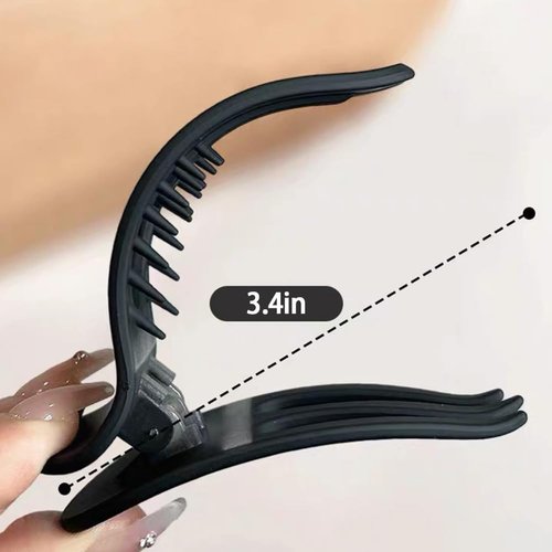 7 PCS Curved Hair Clip Classical Duckbill Hair Barrettes No Slip French Concord Flat Ponytail Hair Clamps Women Oval Hair Claw Strong Hold Side Clamps for Girl Thick Thin Hair Cute Hair Accessories