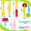 Playdough Tools 10 Piece Play Dough Tools for Kids, Plastic Playdough Toys with Rollers, Rolling Pins, Playdough Scissors, Playdough Cutters