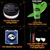 MEICOLY Christmas Makeup Kit,Christmas Green Face Paint Makeup,Wicked Witch Cosplay,Lime Green Face Paint+White Face Paint Stick+Black Eyeliner+Red Liquid Lipsticks+False Eyelash+Setting Powder+Sponge