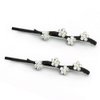 Hair Pins for Women Faux Rhinestone Flower Daisy Covered Bobby Pin, Set of Two, White