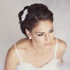 WHAVEL 4PCS Silver Hair Clips Rhinestone Hair Clips Bride Rhinestone Barrettes Fancy Hair Clips Wedding Prom Formal Hair Accessories for Women