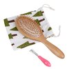 WeCoola Wooden Bristle Hair Brush is a Wood Brushes with Wooden Bristles can Stimulate Scalp to Help Scalp Massage & Hair Growth,As Gift for Mother & Father & Friedn All Hair Type