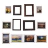 iLAND Miniature Dollhouse Accessories for Dollhouse Furniture on 1:12 Scale, Dollhouse Frames w/Printed Classic Paintings Set (4 Dark Brass Frames & Pictures)