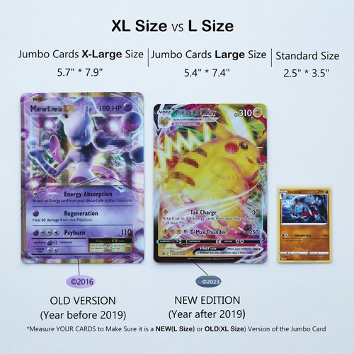 Rayvol Jumbo Card Sleeves Size L:5.4 x 7.4 Inch - Card Sleeves for Oversized TCG Trading Cards (50pcs)