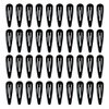 40 Pack Black 2 Inch Barrettes Women Metal Snap Hair Clips Accessories