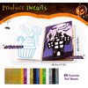 ilauke Art & Craft Activity - Foil Fun Art Craft Paper Kid Carft, DIY Creative Activity, Foil Art Stickers for Birthday Halloween for Boys & Girls Ages 3, 4, 5, 6, 7