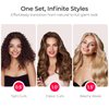 TYMO Curling Iron Set - 3 in 1 Ceramic Hair Curler 1/2, 1, 1 1/2 Inch, Professional Ionic Curling Wand for Travel, Fast Heating, 5 Temps & Dual Voltage for Shiny Defined Curls to Beach Waves
