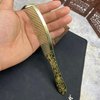 DTSFHTDAL 1 PCS Solid Brass Comb-Handmade-Carved Rose Pattern Metal Comb for Hair Barber Comb Hair Comb for Backpacking,Travel,Family for Women and Men