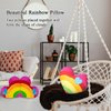 zxmbeddings 17.7"X13.8"Heart Pillow Stuffed Rainbow Heart Shaped Throw Pillow Plush Toy Gifts