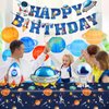 Space Themed Party Decorations Includes Outer Planet Paper Lanterns Space Party Banner Tablecloth Garland Outer Space Birthday Supplies Solar System Galaxy Planets Astronaut Rocket Party Decor