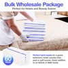 60 Premium Salon Towels – 100% Cotton 16 x 27 Inches – Absorbent Hand Towels for Gym, Beauty Spa, Barber or Hair and Nail Care – Bulk Wholesale Package for Hotels – Durable and Soft - Blue Stripe