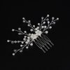 JWICOS Bride Pearl Wedding Hair Comb Bridal Side Comb Hair Clips Headpiece Wedding Hair Accessories for Women and Girls (Silver)