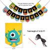 Konsait Monster Bash Birthday Party Decorations, Monster Hanging Swirl Decoration and Happy Birthday Banner for Boys Girls Kids Birthday Party Supplies