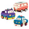 B. toys- Mini Pull-Back Vehicles Set- Set of 3 Vehicles- Truck, Camper Van, Police- 12 months +