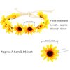18 Pieces Sunflower Headband Wreath Sunflower Crown Hippie and Sunflower Hair Clips Sunflower Hairpins for Women Girls Wedding Pregnancy Photograph Hair Accessories (18 Pieces)