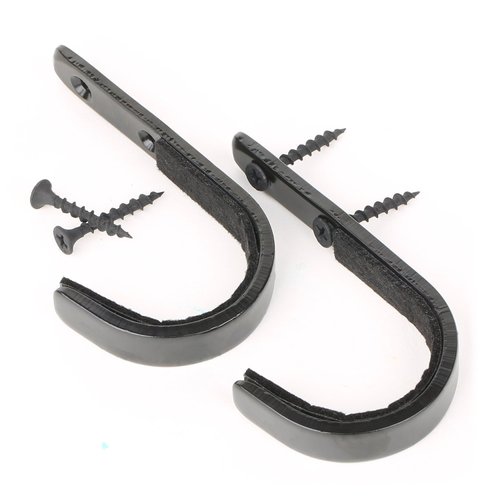 Z-FIRST Gun Rack Shotgun Hooks Rifle Hangers Archery Bow Felt Lined Wall Mount Storage (A-Black)