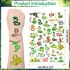 Yoyuspy Snake Tattoo Temporary Stickers - 200+ Snake Party Decorations Cartoon Snake Fake Tattoos Gifts for Kids Adult Funny Tribal Viper Animal Reptile Party Favors Supplies Decor Prizes Rewards
