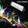 Young4us 2 Pack 6-inch Crystal Optical Glass Triangular Prism for Photography, Kids, Science, Teaching Light Spectrum, Physics and Taking Photos Pictures (Set of 2, 150mm)