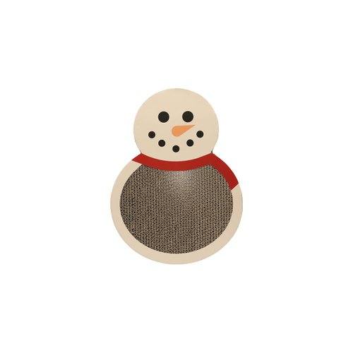 Pearhead Holiday Snowman Cat Scratch Pad, Cat Toy Scratch Pad for The Holidays, Festive Christmas Scratch Pad, Snowman Toy for Cats