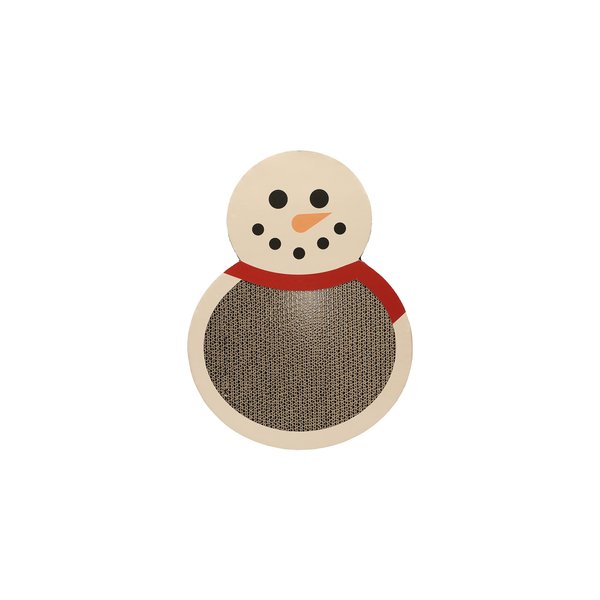 Pearhead Holiday Snowman Cat Scratch Pad, Cat Toy Scratch Pad for The Holidays, Festive Christmas Scratch Pad, Snowman Toy for Cats