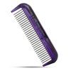 Hair Doctor 4" Mini Comb with silky smooth rotating teeth, reduces hair breakage and hair loss (Royal Purple)
