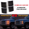 POPMOTORZ 4 Pack LED Front Corner Light Side Marker Signal Lamps Assembly Kit for Chevy C/K Series 1500 2500 3500 Chevy Tahoe/Chevy Suburban/Chevrolet Silverado 1994-1998 Pickup Truck Smoked Len