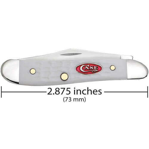 Case WR XX Pocket Knife Sparxx White Jigged Synthetic Peanut Item #60188 - (6220 SS) - Length Closed: 2 7/8 Inches