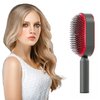 Self-Cleaning Hair Brush - 3D Air Cushion Massager, Airbag Massage Comb, Shaping Comb, Massage Brush, Anti-Static - Unisex, Suitable for All Hair Types (Red)