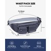 WATERFLY Fanny Pack Waist Bag: Travel Hip Pouch Bum Bag Plus Size Crossbody Fannie Pack Adjustable Belt Waistpack Phanny Fannypack for Man Woman Hiking Walking Jogging