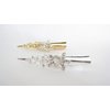 Gold or silver clear or ab crystal flower metal alligator hair clip (Primary color: Silver/clear crystal)