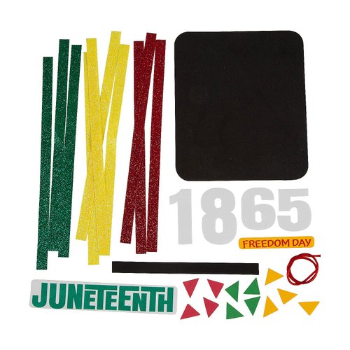 Juneteenth Glitter Hanging Sign Craft Kit, Makes 12