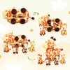 OUOZZZ Giraffes Stuffed Animals with Babies Inside Plush Toys Set Mommy and 4 Little Giraffes Babies - Gift Present Toys for Girls Boys Kids Toddler Infant