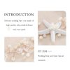 CASDRE Starfish Bride Wedding Hair Vine Pearl Bridal Headpiece Beach Wedding Hair Accessories for Women and Girls(B Rose Gold)