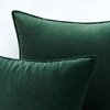 MIULEE Pack of 2 Decorative Velvet Throw Pillow Cover Soft Army Green Pillow Cover Solid Square Cushion Case for Sofa Bedroom Car 18x 18 Inch 45x 45cm