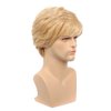 Dai Cloud Mens Blonde Wigs Short Curly Layered Cosplay Costume Party Wigs for Male Guy(Blonde)