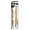 Zebra Clip-on multi 1000S Multifunctional Pen, 4 Color 0.7 mm Ballpoint and 0.5 mm Mechanical Pencil, Gold Barrel (B4SA3-GO)