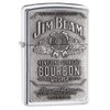 Zippo Jim Beam Bourbon Label High Polish Chrome Emblem Pocket Lighter