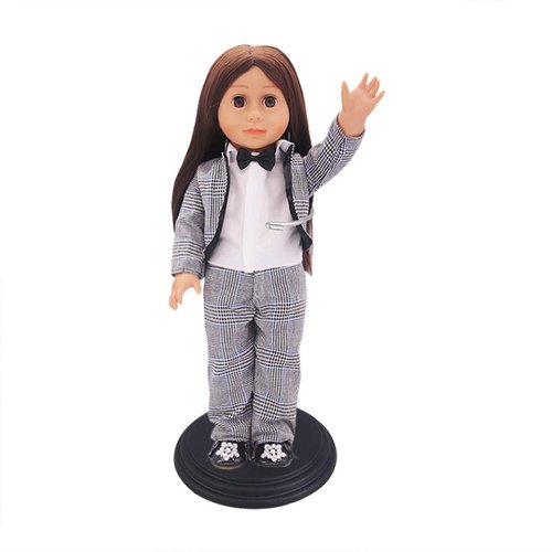 6Pcs Doll Stands Display Holder Doll Bracket Support Teddy Bear Stand for 15cm Doll-Black