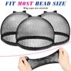 Chuangdi 50 Pcs Wig Cap Mesh Net Stocking Wig Cap Stretchy Nylon Liner Weaving Close End Fishnet Wig Cap for Women Men(Black and Light Brown)