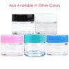 Beauticom High-Graded Quality 7 Grams/7 ML (Quantity: 12 Packs) Thick Wall Clear Plastic LEAK-PROOF Jars Container with PINK Lids for Cosmetic, Lip Balm, Lip Gloss, Creams, Lotions, Liquids