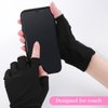 Gjinxi Gloves for Gel Nails, Thickened UV Gloves for Nails, UPF 50+ Anti UV Gloves for Gel Nail Lamp, Professional UV Gloves for Nail Techs, Fingerless Gloves for Women Gel Manicures Anti UV Light