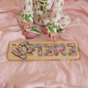 Personalized Wooden Name Puzzle for Kids, Handmade in USA by Bloom Owl, Custom Baby Gifts for Boys and Girls Christmas or First Birthday, Montessori Toys (Floral Grey)