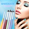 6Pcs Nail Art Brushes Set Gel Nail Brush, Cleaning Polish Mistakes on the Cuticles, Acetone Resistant Nail Brush, Fingernail Cleaning Brushes for Nail Art and Designs(Multicolor-2)