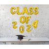 Class of 2024 Balloons Banner Graduation Party Supplies Gold 16 inch letter Balloons Foil Balloons Set for Graduation Party Decorations Supplies,Graduate Balloons,Retirement, Congrats Party Supplies