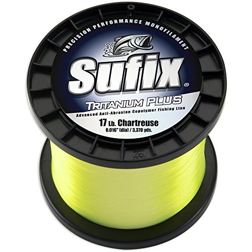 Sufix Tritanium Plus 1/4-Pound Spool Size Fishing Line (Chartreuse, 17-Pound)
